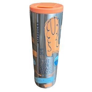 Starbucks TEXAS Travel Tumbler Mug Stainless Steel 16oz Been There 2021 Orange